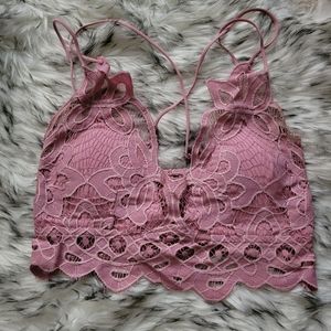 True Pink lace bralette small